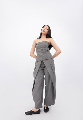 Front Pleated Barrel Pants