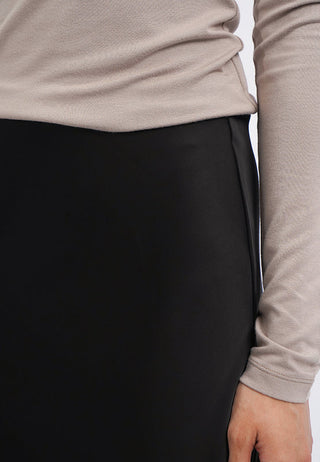 Ankle Length Satin Skirt