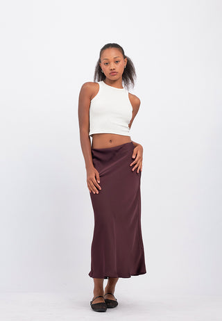 Satin Midi Skirt