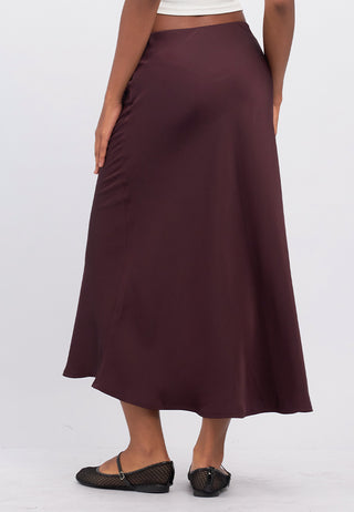 Satin Midi Skirt