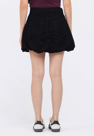 Bubble Hem Denim Mini Skirt