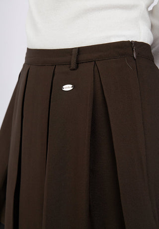 Double Layer Pleated Mini Skirt