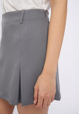 Pleat Details Mini Skort