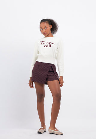 Wrap Stripes Mini Skort