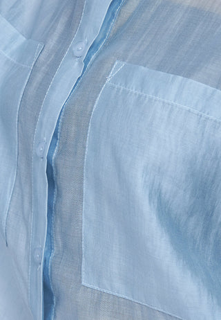 Oversized Short Sleeve Sheer Shirt