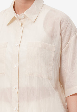 Short Sleeve Organze Blouse