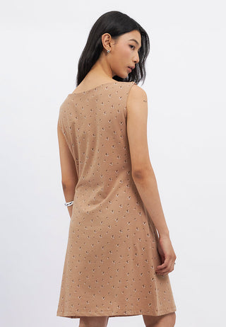Boat Neck Sleeveless Mini Dress