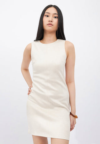 Sleeveless Suede Mini Dress