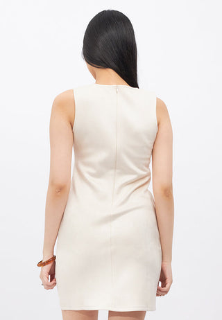 Sleeveless Suede Mini Dress