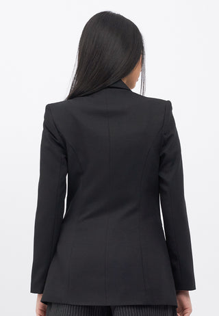Relaxed Fit Double Breasted Blazer