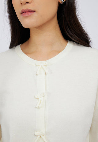 Bow Tie Long Sleeve Cardigan