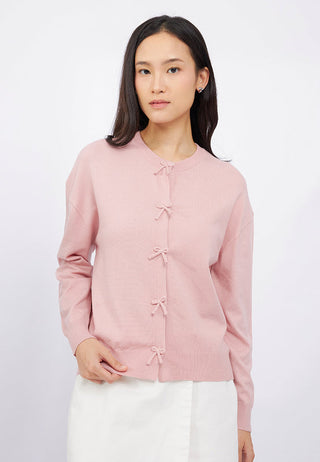 Bow Tie Long Sleeve Cardigan