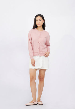 Bow Tie Long Sleeve Cardigan