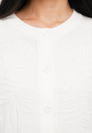 Long Sleeve Jacquard Knit Cardigan