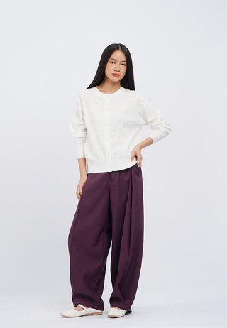 Long Sleeve Jacquard Knit Cardigan