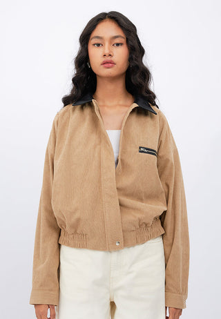 Oversized Contrast Collar Jacket