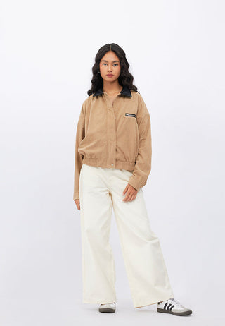 Oversized Contrast Collar Jacket