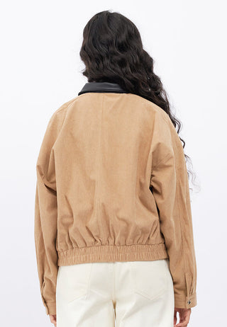 Oversized Contrast Collar Jacket