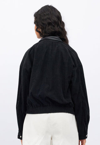 Oversized Contrast Collar Jacket