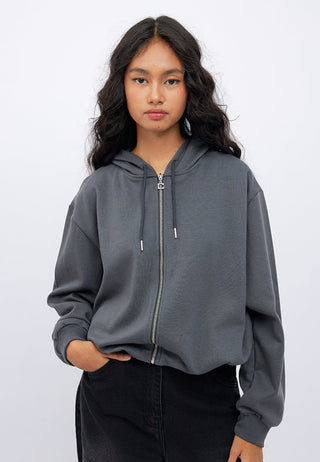 Bubble Hem Hoodie Jacket