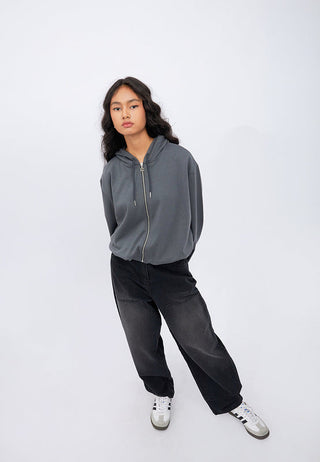 Bubble Hem Hoodie Jacket