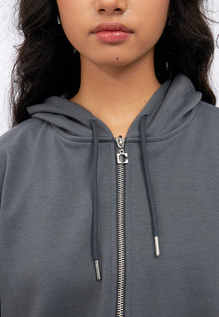 Bubble Hem Hoodie Jacket