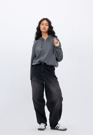 Bubble Hem Hoodie Jacket