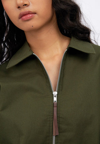 Voluminous Bottom Zip Up Jacket