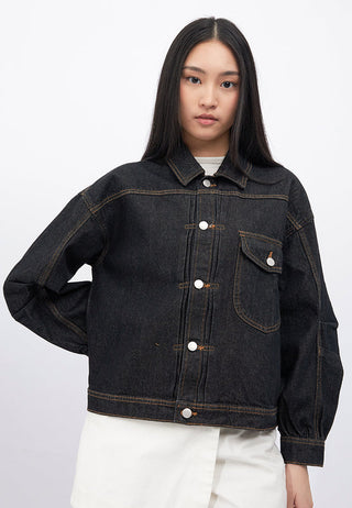 Balloon Sleeve Denim Jacket
