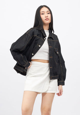 Balloon Sleeve Denim Jacket