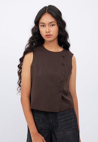 Overlapping Stripes Vest