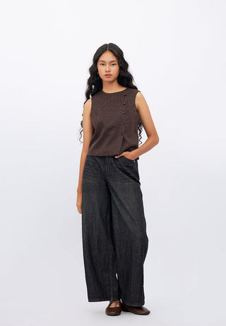 Overlapping Stripes Vest