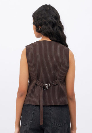 Overlapping Stripes Vest