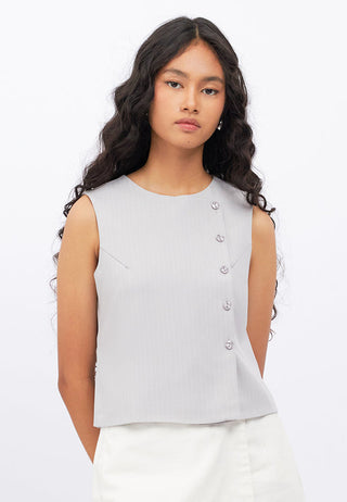 Overlapping Stripes Vest