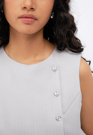Overlapping Stripes Vest