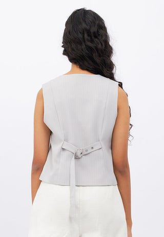 Overlapping Stripes Vest