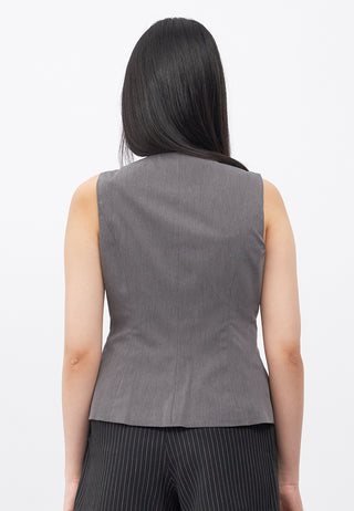 Contrast Button Vest