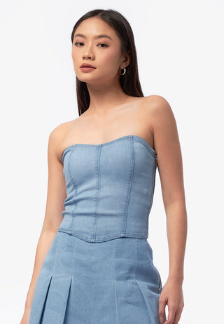 Bustier Denim Top