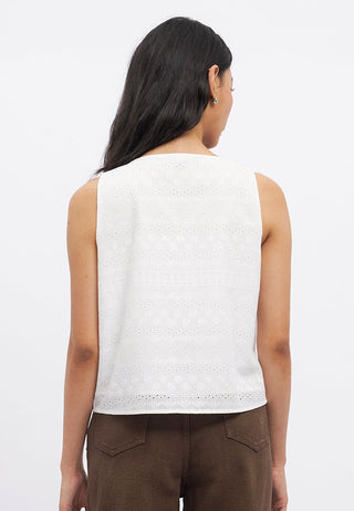 Textured Bow Tied Vest