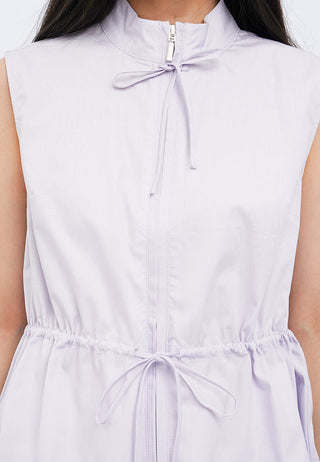 Drawstring Details Sleeveless Blouse