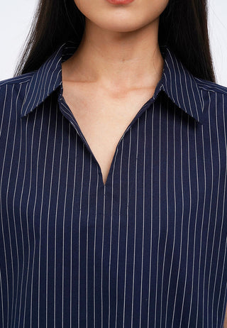 Sleeveless Stripes Blouse