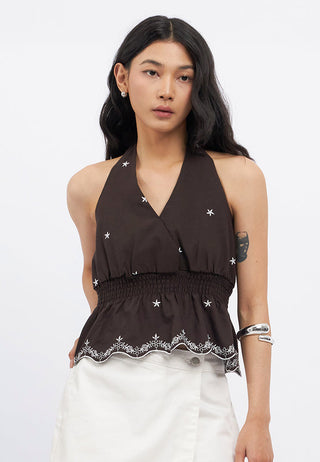 Embroidery Halter Top