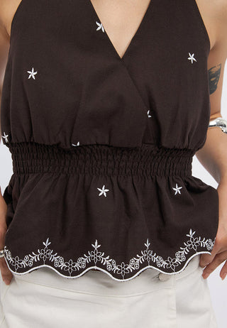 Embroidery Halter Top
