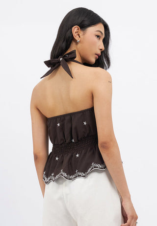 Embroidery Halter Top