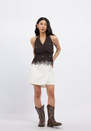Embroidery Halter Top