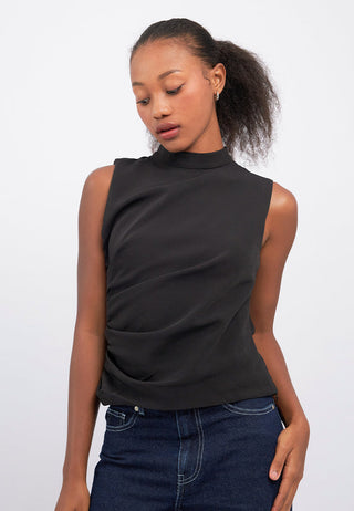 Draped Sleeveless Top
