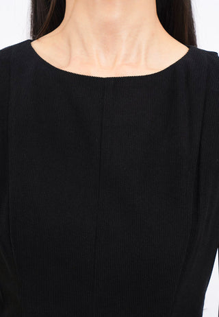 Off Shoulder Long Sleeve Rib Top