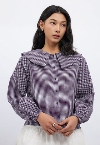 Peterpan Collar Long Sleeve Blouse