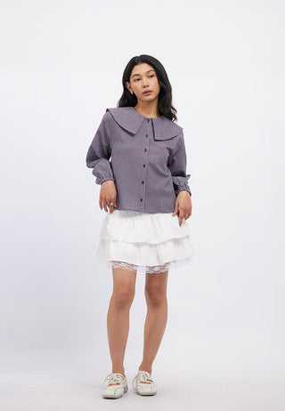 Peterpan Collar Long Sleeve Blouse