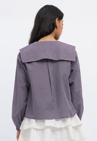 Peterpan Collar Long Sleeve Blouse